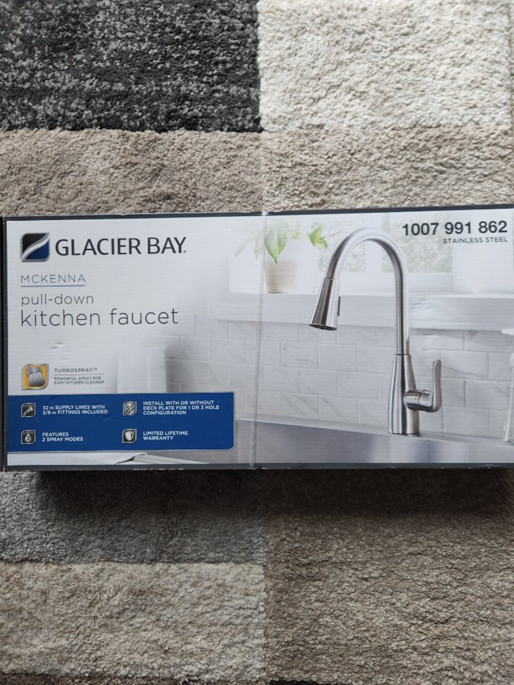 McKenna Single-Handle Pull Down Sprayer Kitchen Faucet in Stainless Steel NIB - Picture 2 of 6
